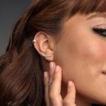 Brinco Prata Ear Cuff Bolinhas Zircônias