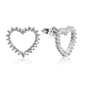 Brinco de Coração Cravejado