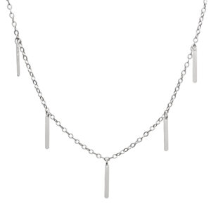 Choker Palito Pendurados em Prata