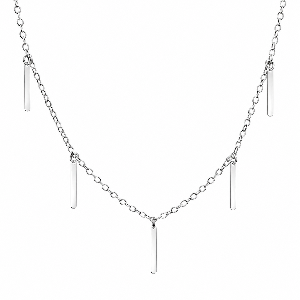 7738-Choker-prata-925-pingentes-palito-liso-40-cm Choker de prata 925 com pingentes palito liso 40 cm - Imagem 1