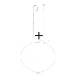 Brinco Corrente Zircônia e Choker Zircônia Oval