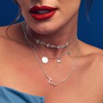 Choker de prata 925 medalha ah mar 40 cm - Imagem 2