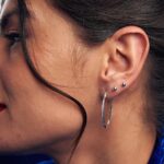 Argola de Prata Oval Pontiaguda