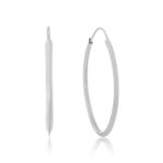 Argola de Prata Oval Pontiaguda