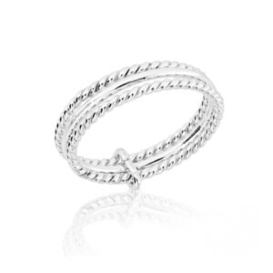 Anel de Prata Aro Triplo