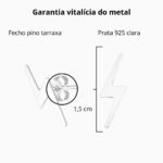 Brinco de prata 925 raio 1,5 cm - Imagem 3