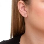 Brinco Ear Hook Torcido de Prata