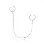 Piercing de Pressão em Prata Corrente