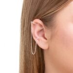 Piercing de Pressão em Prata Corrente