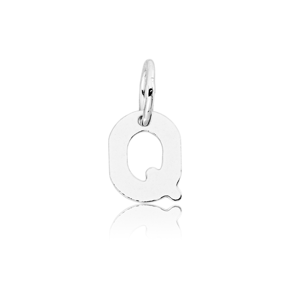 Pingente de Prata Letra Q