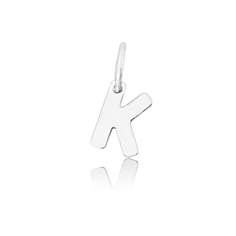 Pingente de Prata Letra K