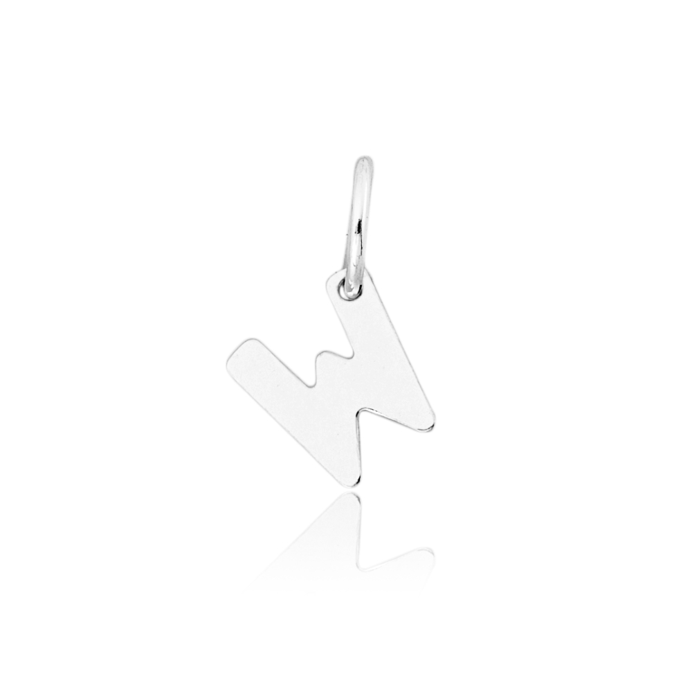 Pingente de Prata Letra W