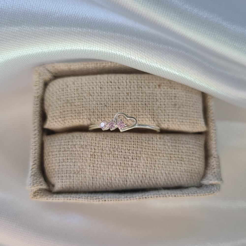 62306f15c1ac9d04db9190e5a1659c13.jpg Anel de prata 925 coração com micro zircônia rosa - Imagem 1