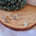 Conjunto de prata infantil pirulito