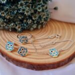 Conjunto de prata infantil coruja