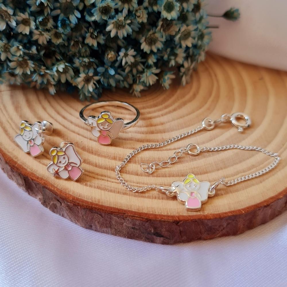 3d3fa96f4805a59dbba238a8c8cfb653.jpg Conjunto de prata infantil fadinha - Imagem 1