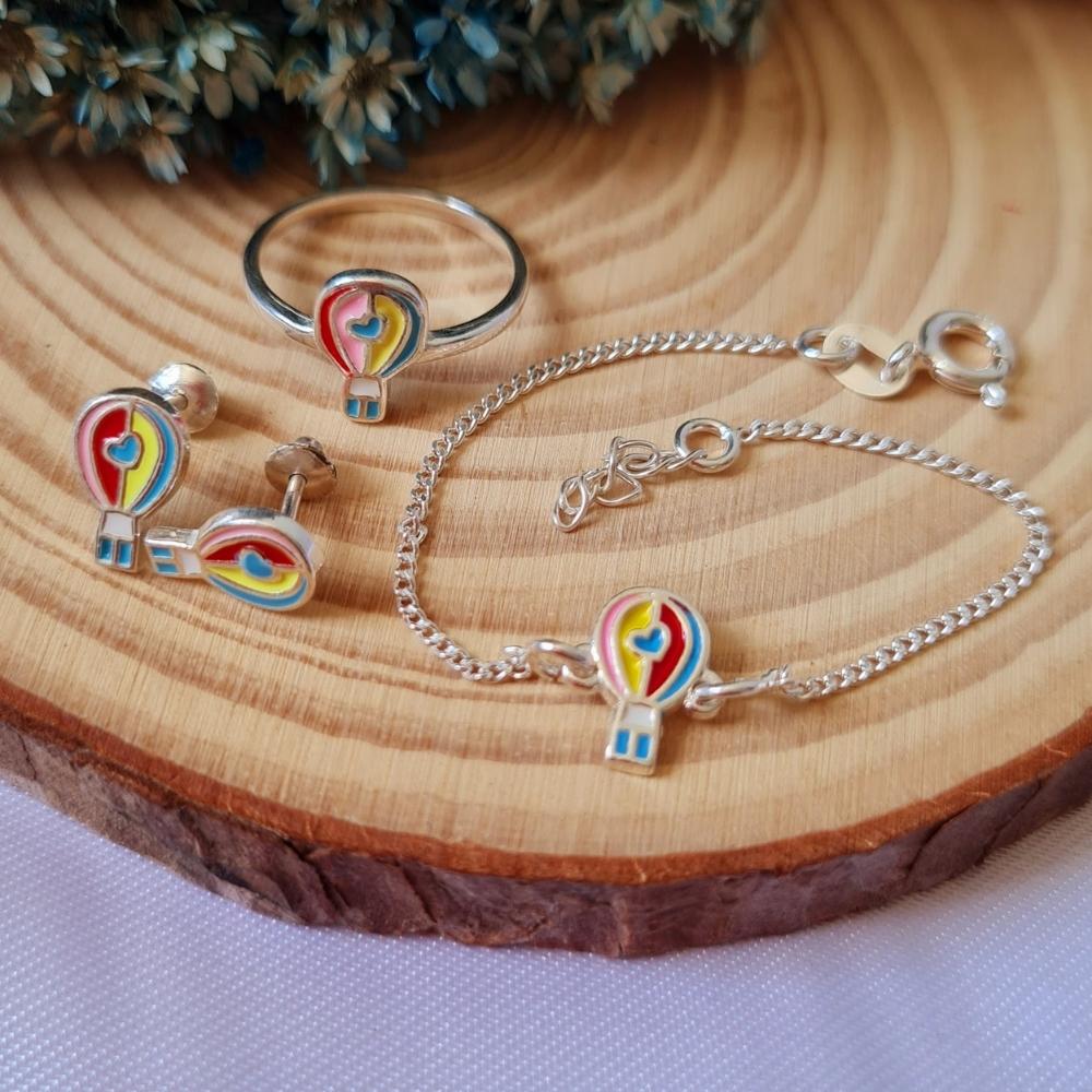 c22f843374bc9d3980b5517881617929.jpg Conjunto de prata infantil balão - Imagem 1