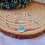 Conjunto de prata infantil baleia - Imagem 4