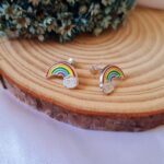 Conjunto de prata infantil arco-íris - Imagem 2