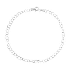 Pulseira de Prata Elos Redondos