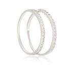 Aparador de Prata Meia Aliança Cravejada