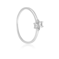 Anel de Prata Zircônia Cristal