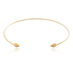 Choker Aro Rígido Gota Banhado a Ouro