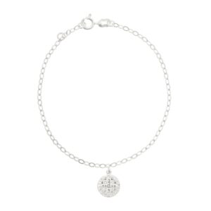 Pulseira de Prata Medalha de São Bento