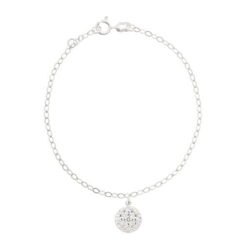 Pulseira de Prata Medalha de São Bento