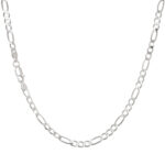 Corrente de Prata Masculina 3x1 Fígaro 4mm