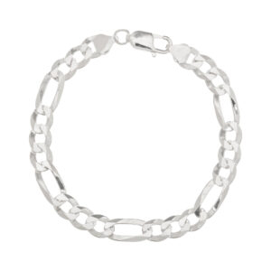 Pulseira de Prata Masculina 3x1 Fígaro Grossa