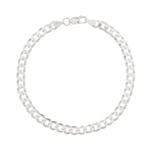 Pulseira de Prata Masculina Groumet Média