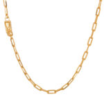 Corrente masculina Cartier 4mm fecho gaveta banhada a ouro 18K