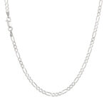 Corrente de Prata Masculina 3x1 Fígaro 3mm