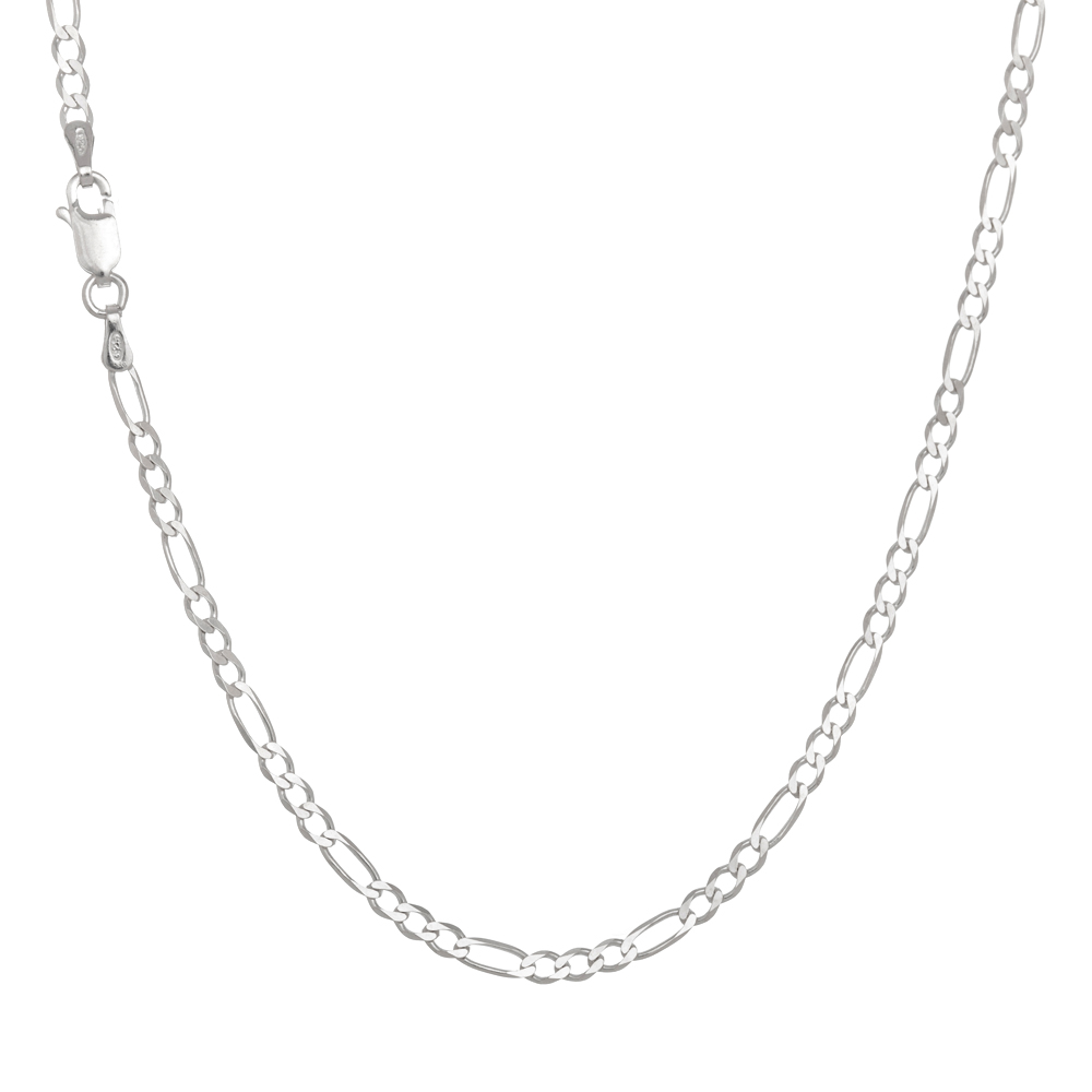 Corrente de Prata Masculina 3x1 Fígaro 3mm