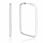 Brinco de prata 925 argola quadrada 3,0 cm
