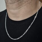 Corrente de Prata Masculina 3x1 Fígaro 3mm