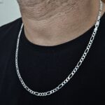 Corrente de Prata Masculina 3x1 Fígaro 4mm