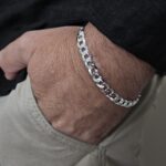 Pulseira de Prata Masculina Groumet Grossa
