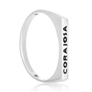 Anel de prata Corajosa
