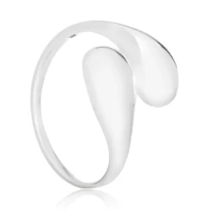 Anel de prata gotas invertidas liso