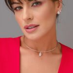 Pingente de Prata Zircônia Cristal Retangular