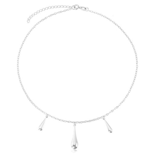 Choker de prata 925 gotas finas penduradas - Imagem 1