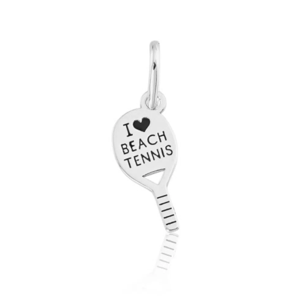 pingente-de-prata-mini-raquete-beach-tennis Pingente de prata 925 mini I love beach tennis - Imagem 1
