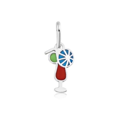 Pingente de prata 925 mini taça de drink - Imagem 1