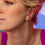 Brinco De Prata 925 Baby Turmalina Paraíba 3,5 mm - Imagem 3