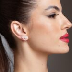 Brinco de prata tarraxa baby zircônia coração cristal - Imagem 2