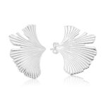 Brinco de prata 925 folha orgânica