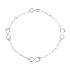 Pulseira de prata 925 infinitos