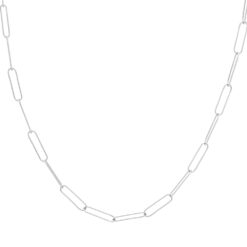 Corrente de prata 925 elos cartier alfinete 45 cm